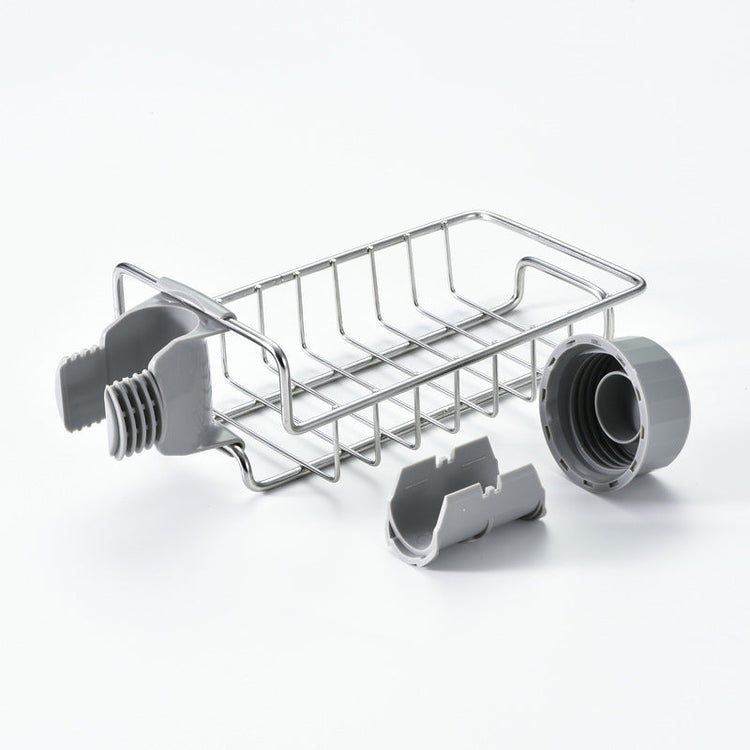 Adjustable Sink Drain Rack Sponge Storage Faucet Holder Soap Drainer Shelf Basket Organizer Kitchen Bathroom Accessories TRENDFLOW