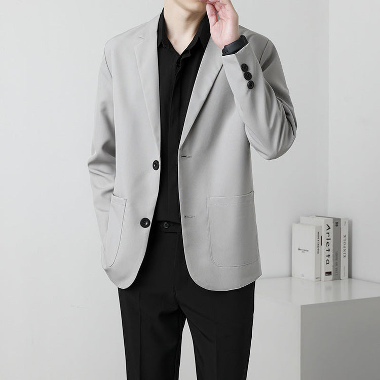 Summer Drapey Black Blazer For Men TRENDFLOW