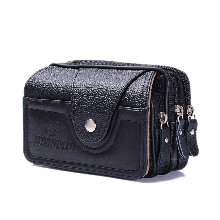 Business-style Horizontal Phone Bag With Belt Made Of PU Leather Waist Pouch TRENDFLOW