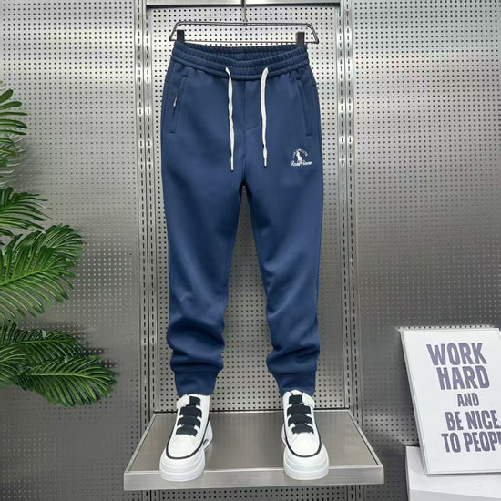 Autumn New Arrival Solid-Colored Casual Pants For Men, Fashionable Embroidery TRENDFLOW