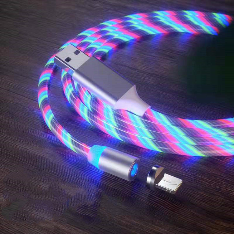 Magnetic Charging Cable Streamer Fast Charging Cable Lighting Micro USB Cable LED Magnet Charger Type-C Cable TRENDFLOW