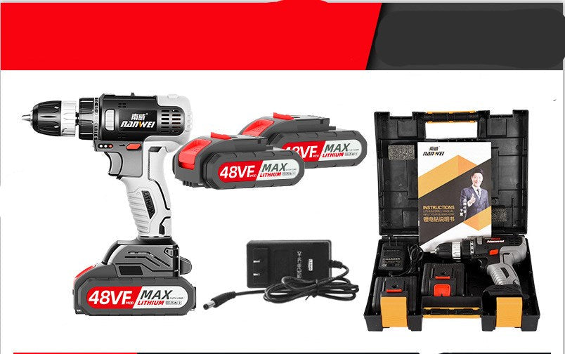 Power Tool Rechargeable Drill Household Lithium Electric Drill TRENDFLOW