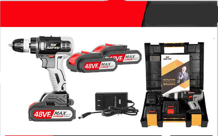 Power Tool Rechargeable Drill Household Lithium Electric Drill TRENDFLOW
