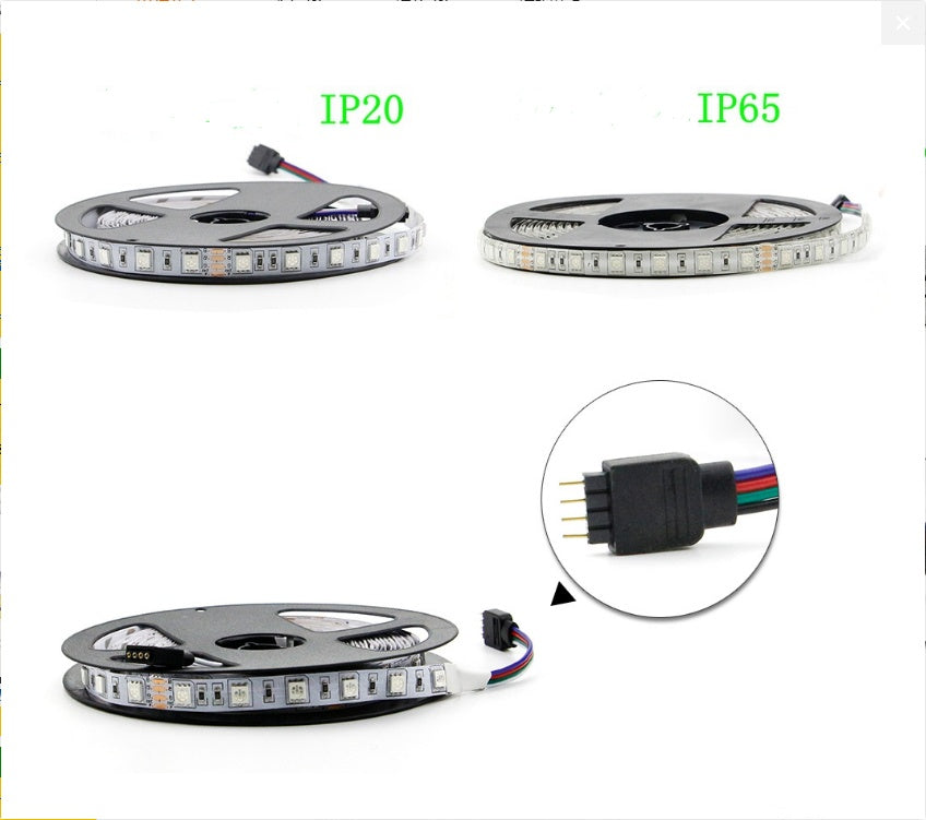 LED Light Strips Highlight 60 Light Beads Epoxy Waterproof Soft Strips TRENDFLOW