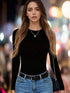 Ladies Solid Color Slim Bottoming Shirt TRENDFLOW