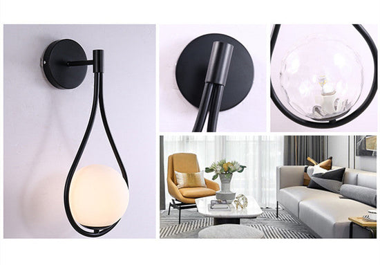 Nordic Bedroom Bedside Led Wall Lamp Golden Personality Home Lighting TRENDFLOW