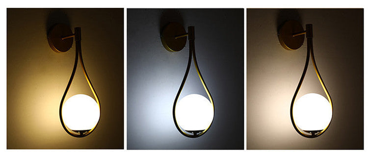 Nordic Bedroom Bedside Led Wall Lamp Golden Personality Home Lighting TRENDFLOW