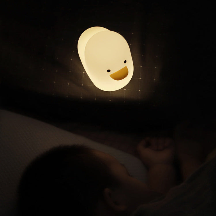 Nordic Cute Lovely Cartoon Dull Duck Led Night Light Silicone USB Charging NightLight Holiday Gifts Kids Room Bedside Bedroom TRENDFLOW