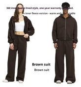 Solid Color Loose Fit Casual Hooded Men&