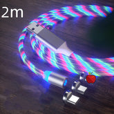 Magnetic Charging Cable Streamer Fast Charging Cable Lighting Micro USB Cable LED Magnet Charger Type-C Cable TRENDFLOW