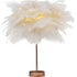Feather Lamp Nordic Desk Lamp European-Style Bedroom Bedside Feather Table Lamp Night Light Table Lamp Decoration Modern TRENDFLOW
