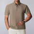 Zipper-design Comfortable And Versatile Commuter Breathable Short-sleeve Men&