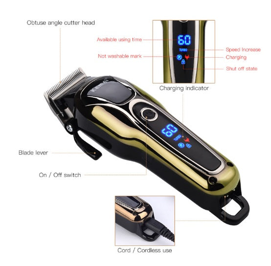 Professional Hair Clipper Rechargeable Electric Beard Trimmer TRENDFLOW