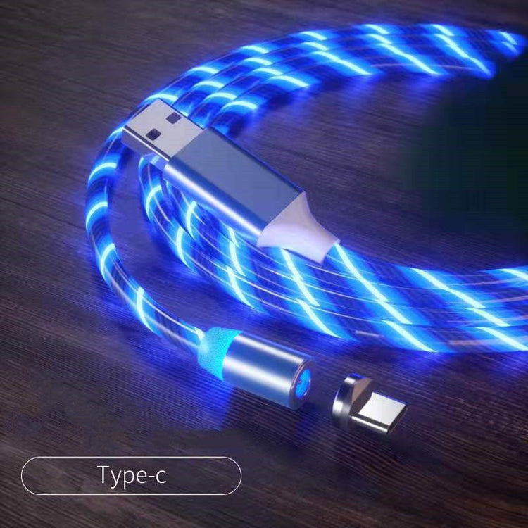 Magnetic Charging Cable Streamer Fast Charging Cable Lighting Micro USB Cable LED Magnet Charger Type-C Cable TRENDFLOW