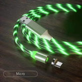 Magnetic Charging Cable Streamer Fast Charging Cable Lighting Micro USB Cable LED Magnet Charger Type-C Cable TRENDFLOW
