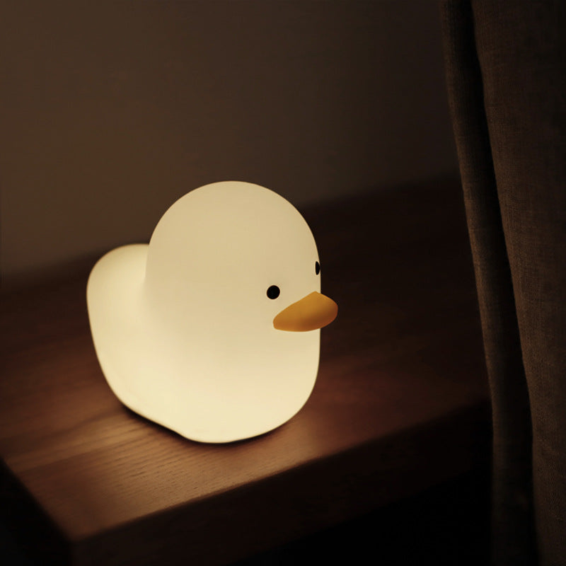 Nordic Cute Lovely Cartoon Dull Duck Led Night Light Silicone USB Charging NightLight Holiday Gifts Kids Room Bedside Bedroom TRENDFLOW