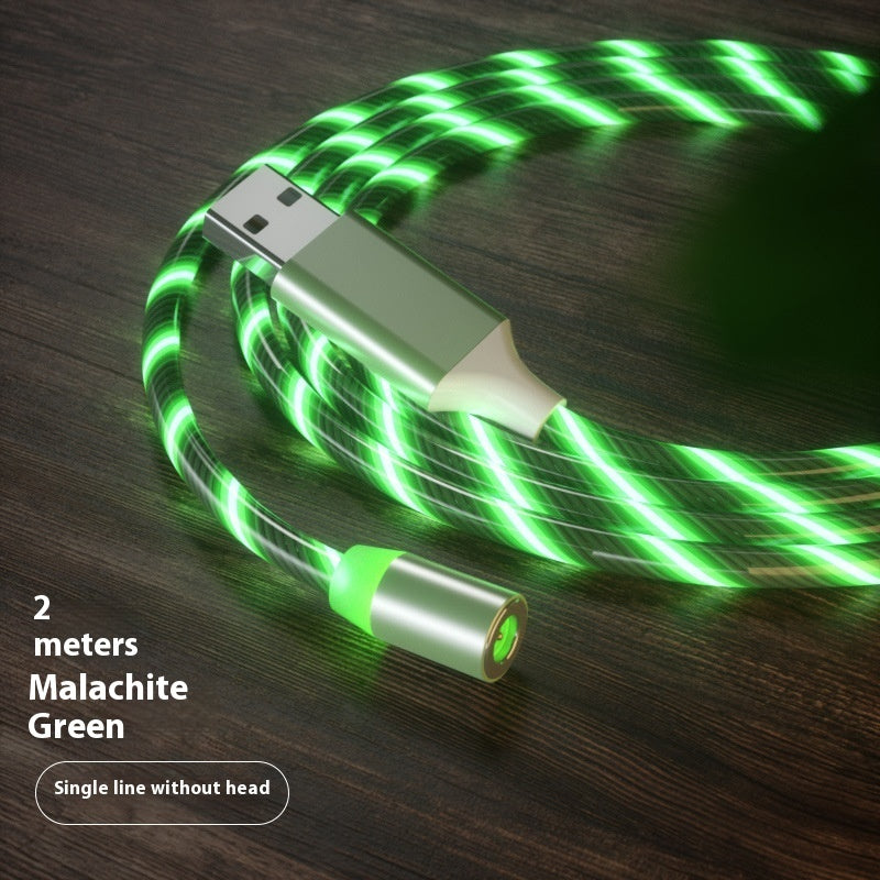 Magnetic Charging Cable Streamer Fast Charging Cable Lighting Micro USB Cable LED Magnet Charger Type-C Cable TRENDFLOW