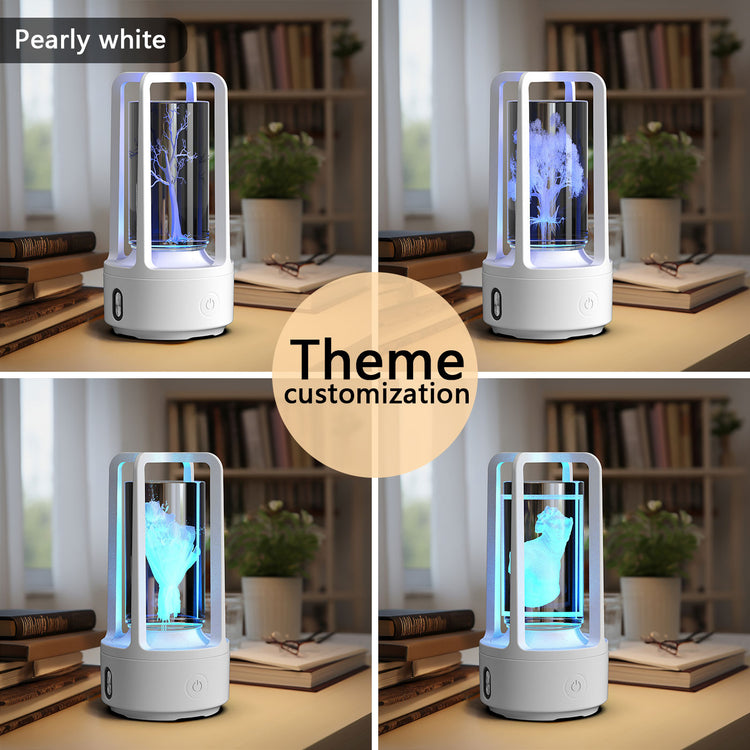Creative 2 In 1 Audio Acrylic Crystal Lamp And Bluetooth Speaker Valentine&