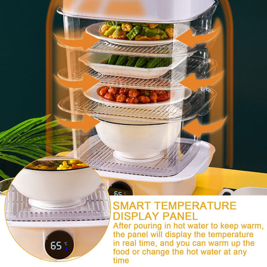 Multi-layer Dish Cover Heat Preservation Kitchen Cover Dining Table Leftover Storage Box Transparent Stack Cooking Hood Steamer TRENDFLOW