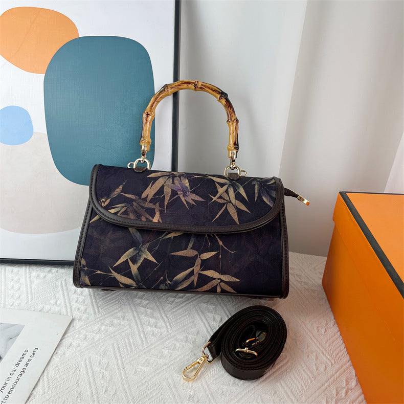 Vintage Chinese-style Handbag With Atmospheric Retro Patterns Made From Xiangyun Silk TRENDFLOW