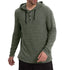 Long-sleeve Casual Pullover Hoodie With Drawstring And Buttons TRENDFLOW