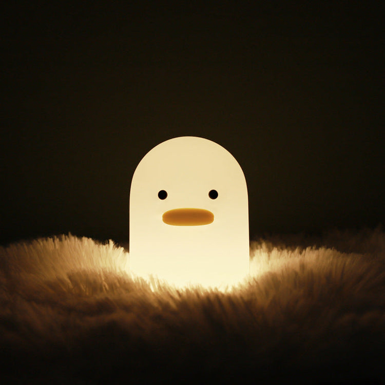 Nordic Cute Lovely Cartoon Dull Duck Led Night Light Silicone USB Charging NightLight Holiday Gifts Kids Room Bedside Bedroom TRENDFLOW