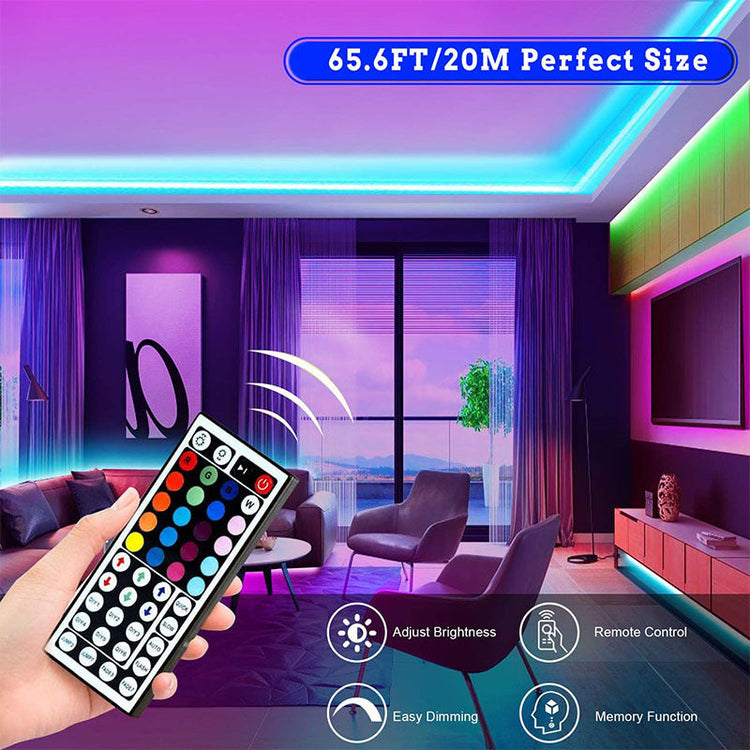 LED Strip Lights Lamp 5050 RGB Flexible Tape Diode 5M Controller Room Decor TV Computer BackLight Decoration Christmas TRENDFLOW