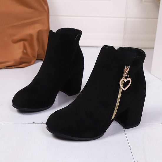 Plus-size Fashionable Side Zipper Boots TRENDFLOW