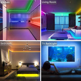 LED Strip Lights Lamp 5050 RGB Flexible Tape Diode 5M Controller Room Decor TV Computer BackLight Decoration Christmas TRENDFLOW