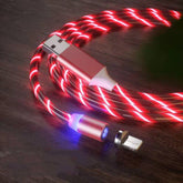 Magnetic Charging Cable Streamer Fast Charging Cable Lighting Micro USB Cable LED Magnet Charger Type-C Cable TRENDFLOW