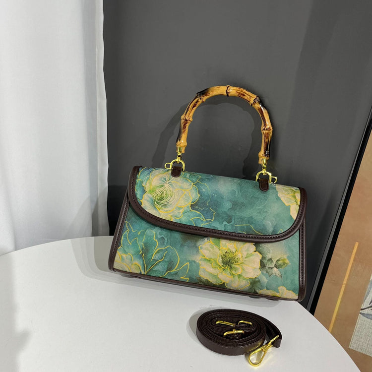 Vintage Chinese-style Handbag With Atmospheric Retro Patterns Made From Xiangyun Silk TRENDFLOW