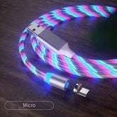 Magnetic Charging Cable Streamer Fast Charging Cable Lighting Micro USB Cable LED Magnet Charger Type-C Cable TRENDFLOW