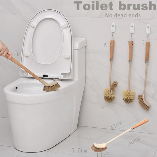 Wooden Household Handle Toilet Brush Cleaning Tools Bathroom Cleaning Brush Kitchen Floor Cleaner Brushes TRENDFLOW
