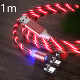 Magnetic Charging Cable Streamer Fast Charging Cable Lighting Micro USB Cable LED Magnet Charger Type-C Cable TRENDFLOW