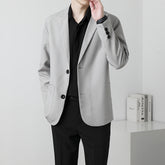 Summer Drapey Black Blazer For Men TRENDFLOW