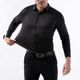 Seamless, Highly Elastic, Long-Sleeve, Wrinkle-Resistant Plus-Size Shirt For Men TRENDFLOW