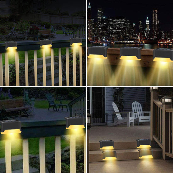 New Upgrade Waterproof LED Solar Fence Lamp Solar Deck Lights Solar Step Light Outdoor For Patio Stairs Garden Pathway Step Yard TRENDFLOW
