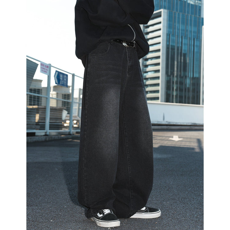 Vintage Washed Distressed Straight Loose Jeans TRENDFLOW