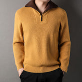 Twisted Jacquard Lapel Sweater Cardigan Men TRENDFLOW