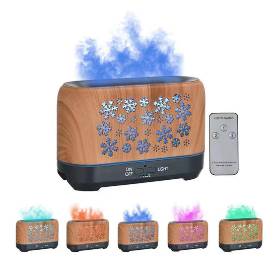 Christmas Snowflake Pattern Humidifier Household Colorful Aromatherapy Humidifier Atmosphere Colorful Diffuser TRENDFLOW