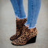 Wedge-heeled Suede Short Boots Autumnwinter Martin Style TRENDFLOW