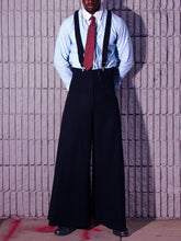 Black Oversized Suspender Wide Leg Pants TRENDFLOW