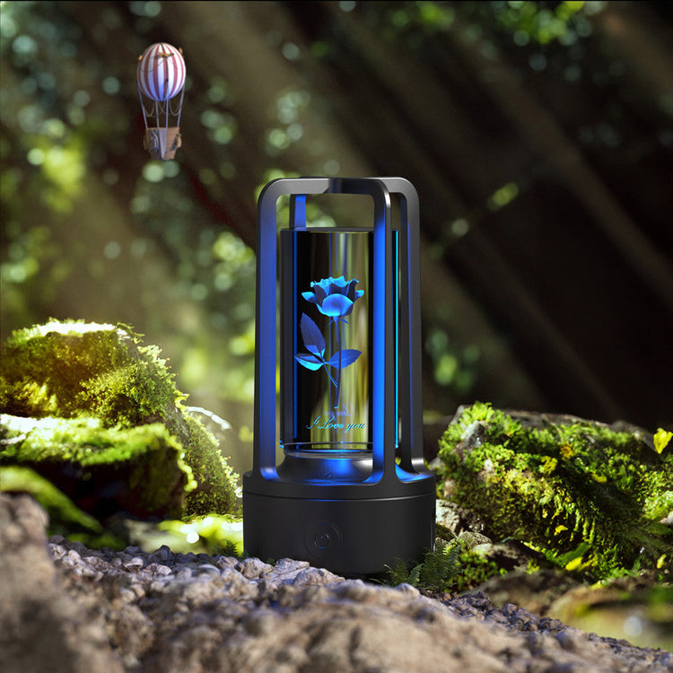 Creative 2 In 1 Audio Acrylic Crystal Lamp And Bluetooth Speaker Valentine&