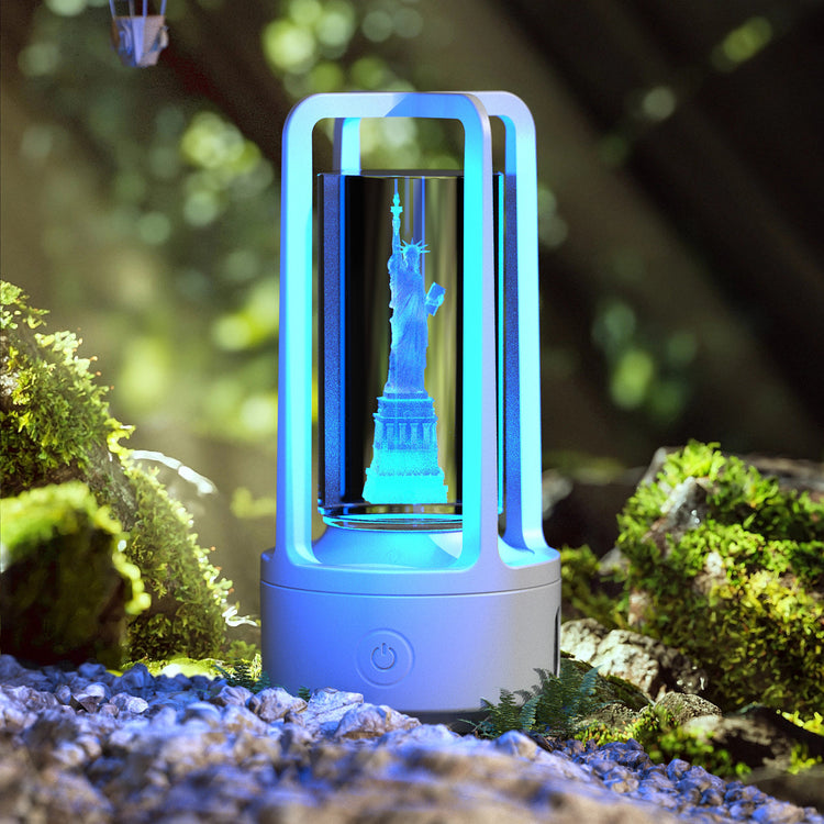 Creative 2 In 1 Audio Acrylic Crystal Lamp And Bluetooth Speaker Valentine&