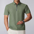 Zipper-design Comfortable And Versatile Commuter Breathable Short-sleeve Men&