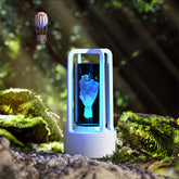 Creative 2 In 1 Audio Acrylic Crystal Lamp And Bluetooth Speaker Valentine&
