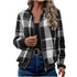 European And American Autumn And Winter Plaid Baseball Jacket Jacket TRENDFLOW