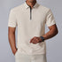 Zipper-design Comfortable And Versatile Commuter Breathable Short-sleeve Men&