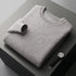 Round-neck Pullover Jacquard Solid-color Knit Base Sweater TRENDFLOW
