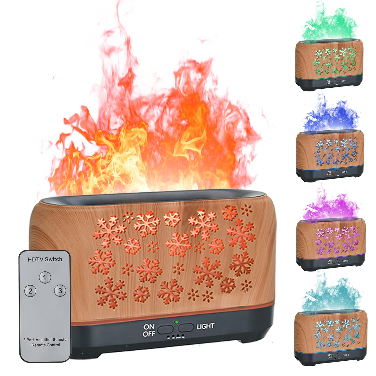 Christmas Snowflake Pattern Humidifier Household Colorful Aromatherapy Humidifier Atmosphere Colorful Diffuser TRENDFLOW